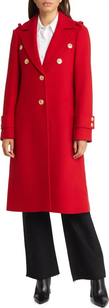 Crested Button Wool Blend Coat | Nordstrom