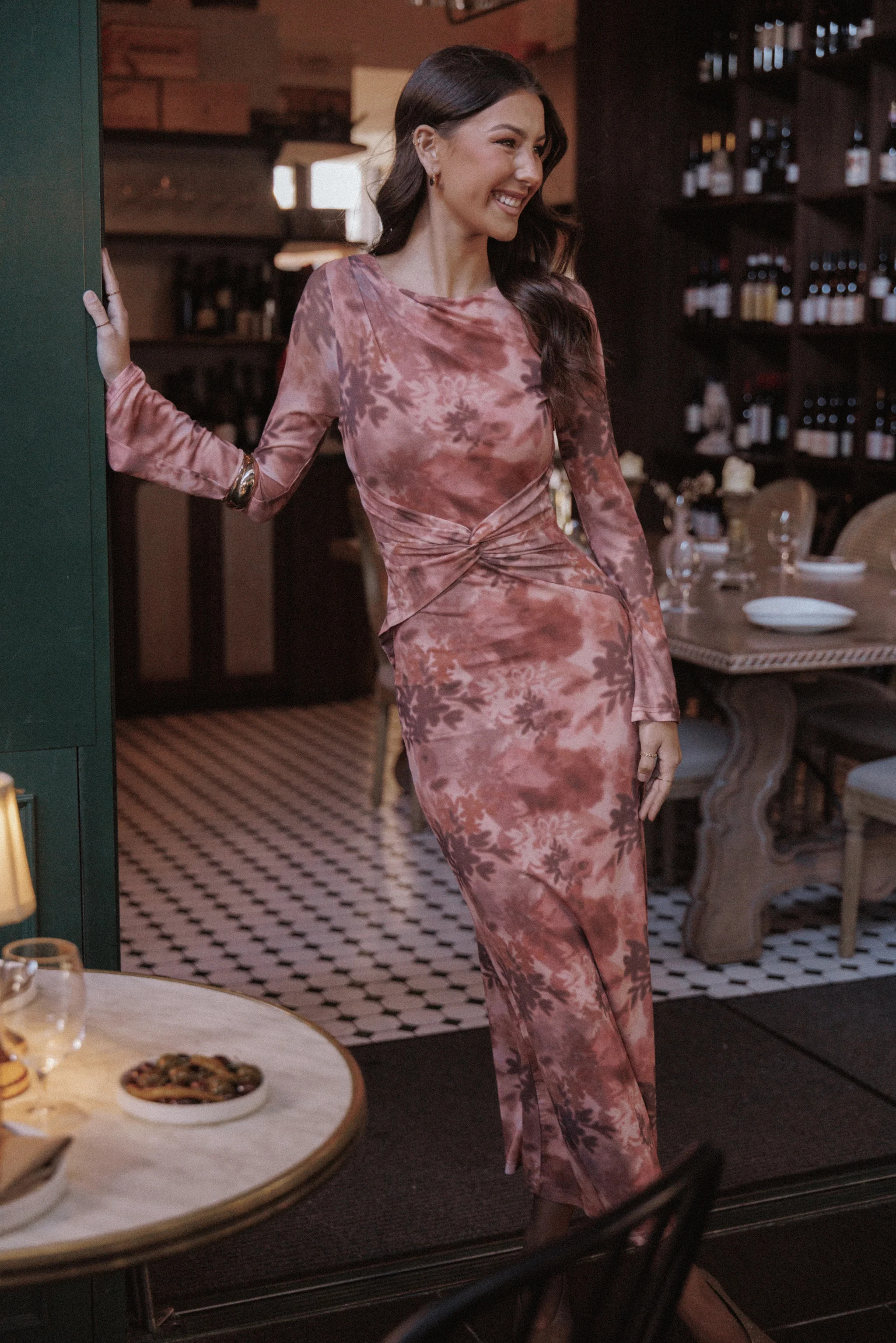 Nash Long Sleeve Dress - Blurred Botanics | Petal & Pup (US)