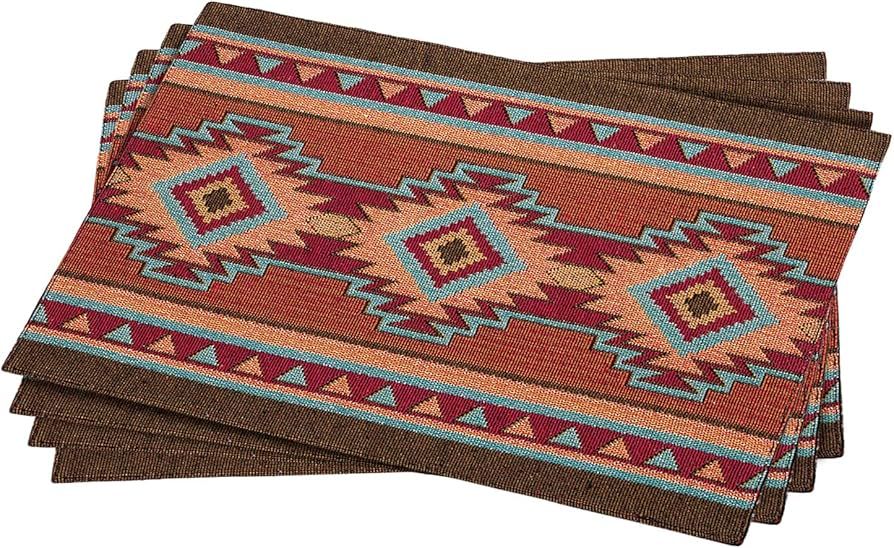 Kinara Luna Placemat Set – Southwestern Native American Design – Beautiful and Unique Pattern... | Amazon (US)