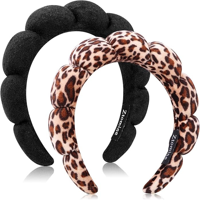 Spa Headbands for Facial Skincare, Set of 2 Terry Cloth Headbands for Face Washing, Hair Mask, Sk... | Amazon (US)