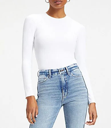 Good American Sculpting Crewneck Long Sleeve Bodysuit - 1 (S) | Dillard's