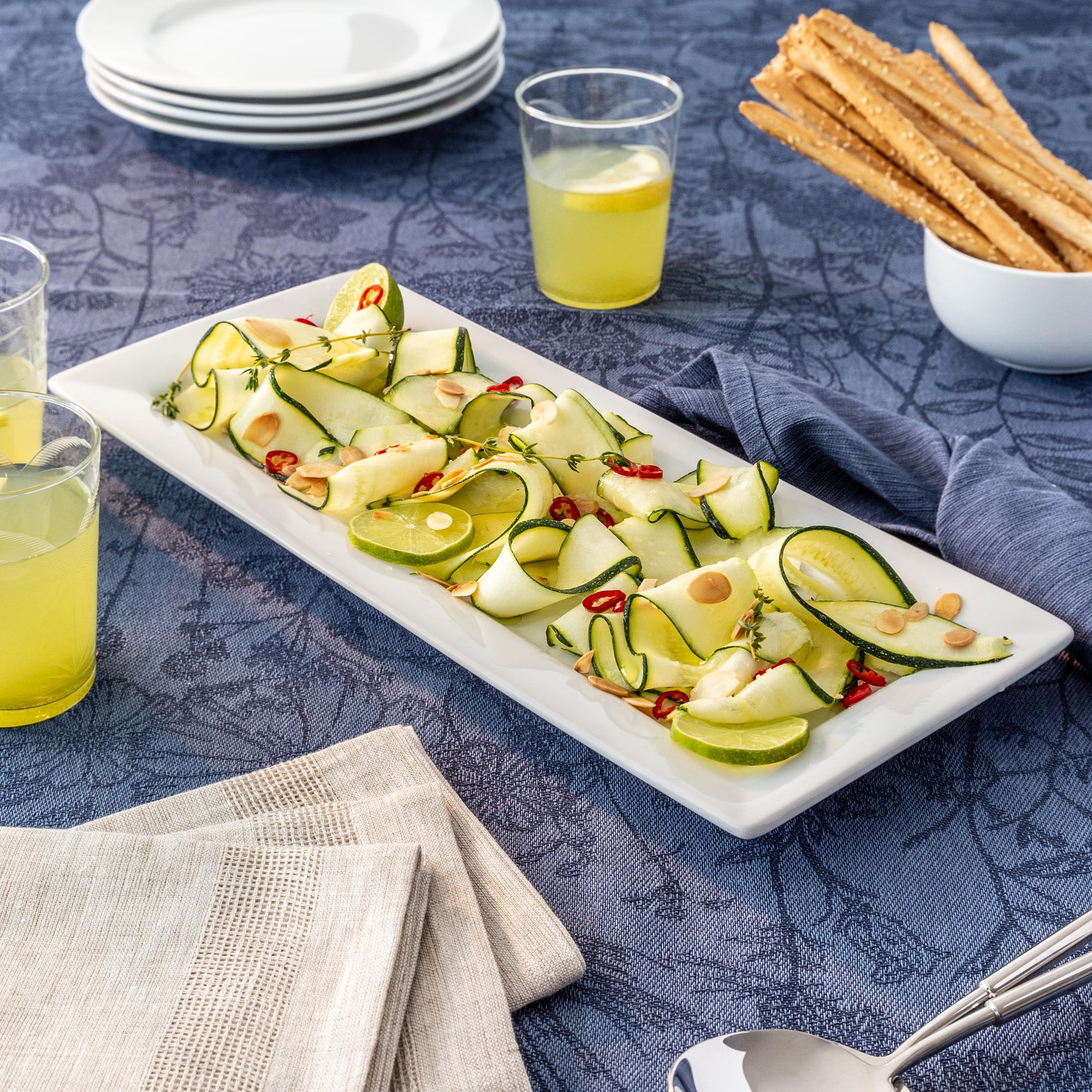 Better Homes & Gardens Rectangular Porcelain Serve Platter, White | Walmart (US)