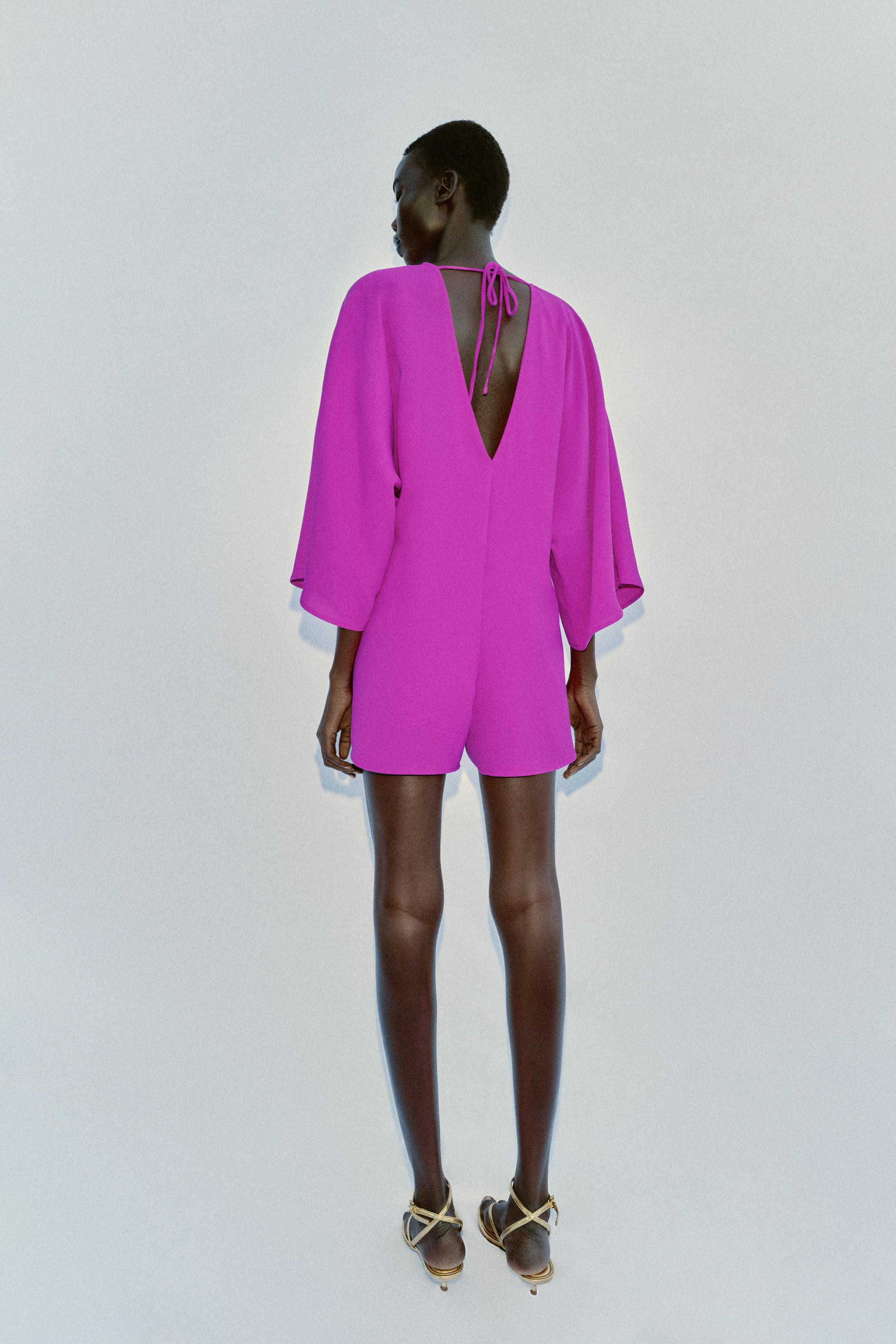 SHORT JUMPSUIT WITH WIDE SLEEVES | Zara US