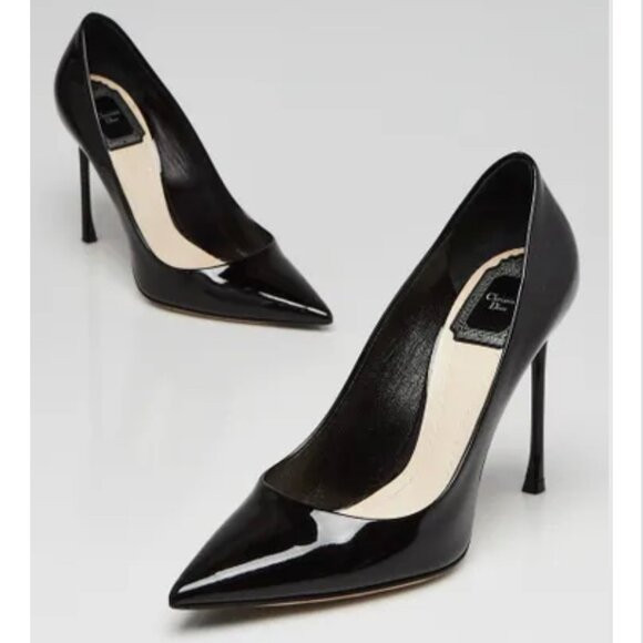 Dior Essence Patent Calfskin Black Pump size 39 heel 10 cm | Poshmark
