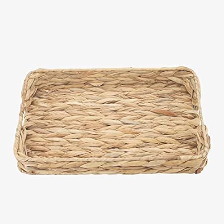 Water Hyacinth Woven Serving Tray Rectangular Hand-Woven Wicker Storage Trays for Coffee/Breakfast/  | Amazon (US)