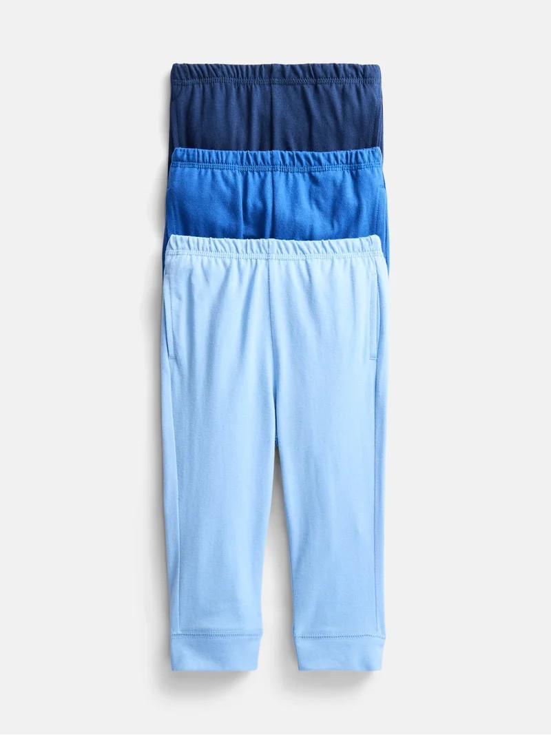 Wonder Nation Baby Boys' Jersey Knit Jogger Pants, 3-Pack, Sizes 0M-24M | Walmart (US)