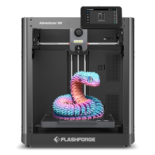 FLASHFORGE Adventurer 5M 3D Printer with Fully Auto Leveling, Max 600mm/s High Speed Printing, 28... | Amazon (US)