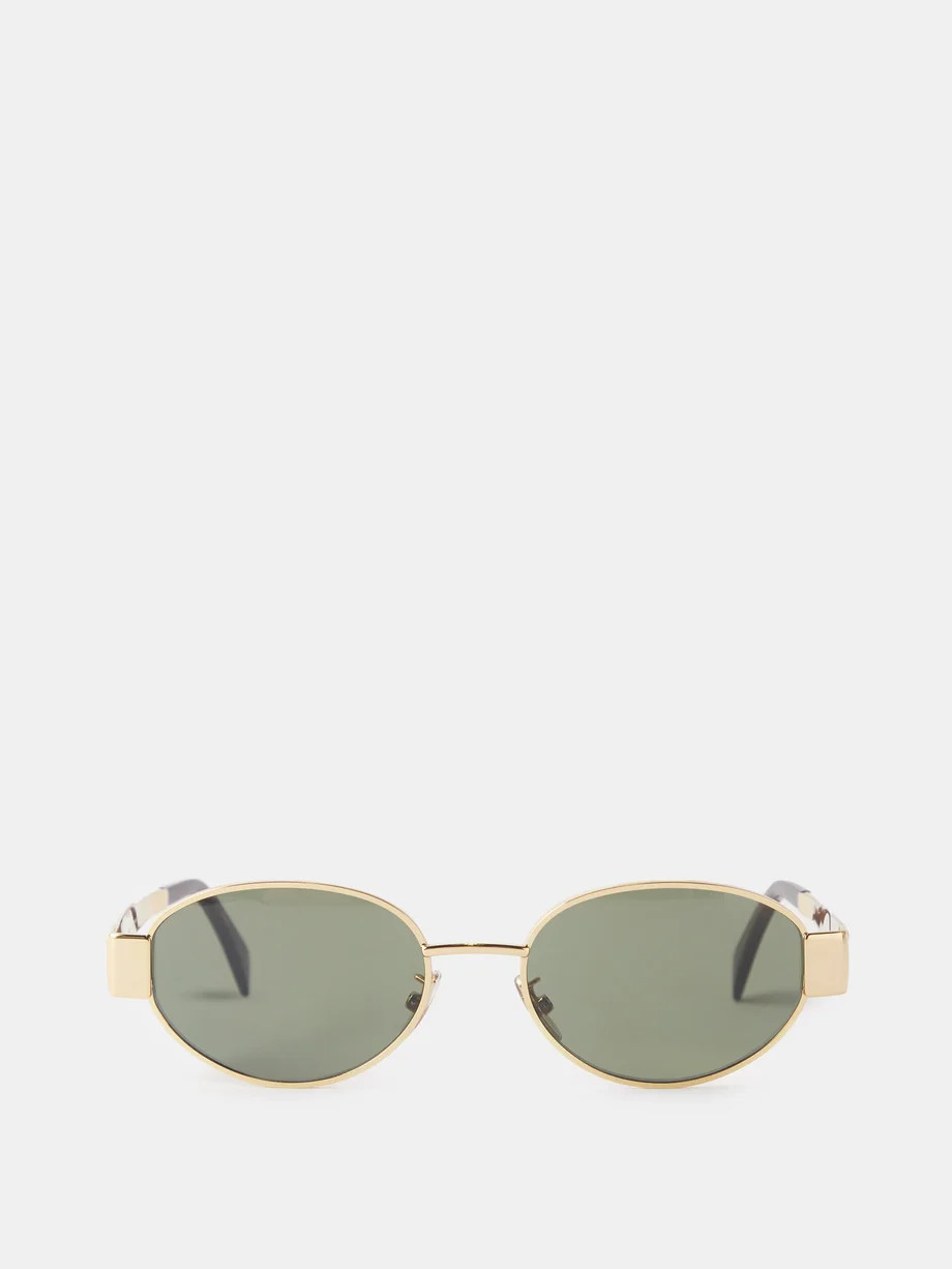 Triomphe round metal sunglasses | Matches (UK)