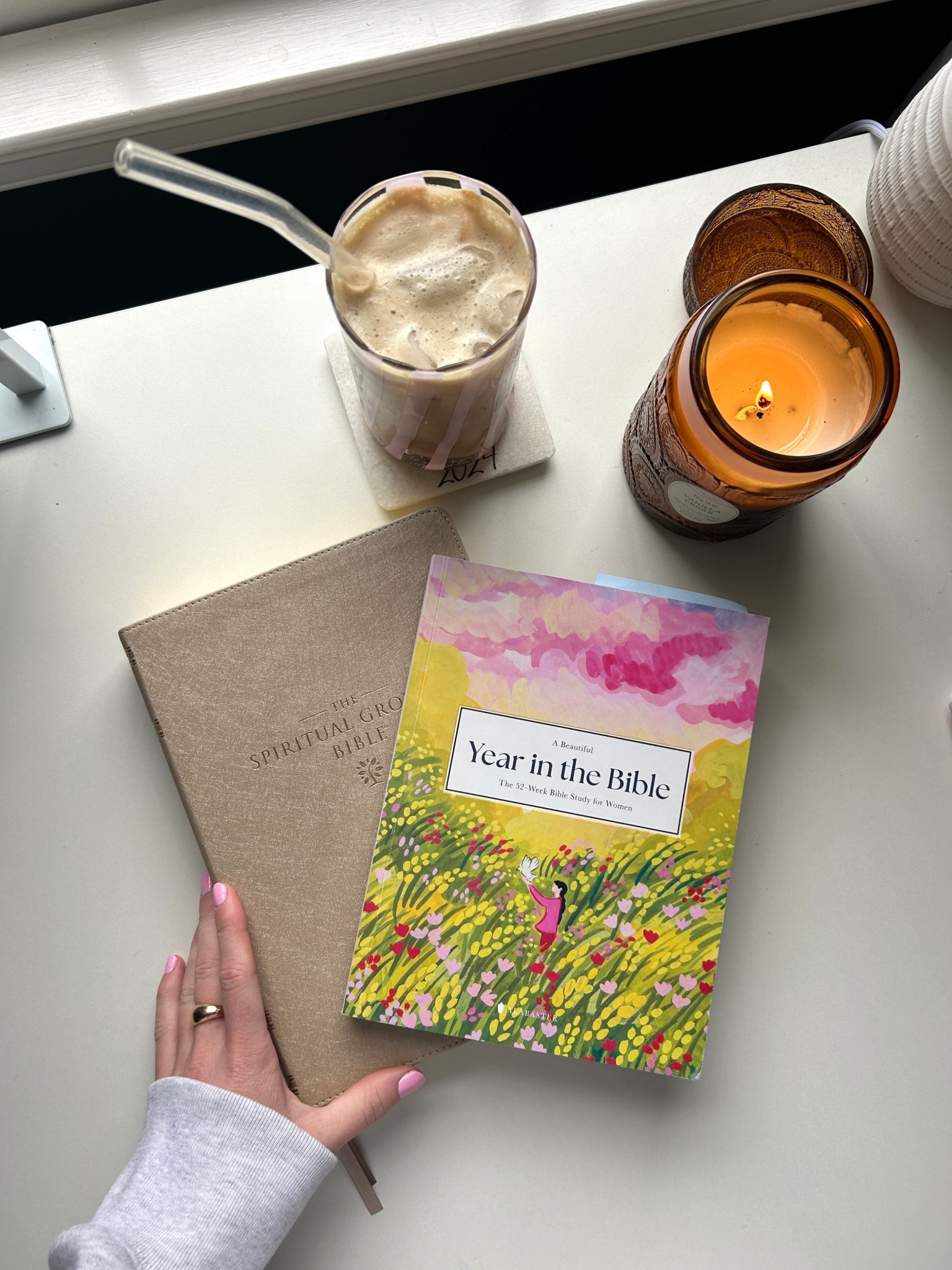 Spiritual bible, spiritual growth bible, year in the Bible, bible reflection journal, journaling, spiritus practice, bible study, morning routine, morning habit, daily habit, healthy habits, mindfulness, mindfulness practice, mindfulness habits

#LTKHome #LTKFindsUnder50