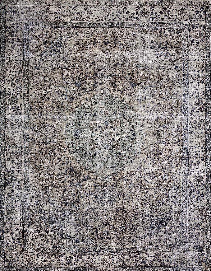 Loloi ll  LAY-06 Layla Collection Printed Vintage Persian Area Rug 9'0" x 12'0"  Taupe/Stone | Amazon (US)