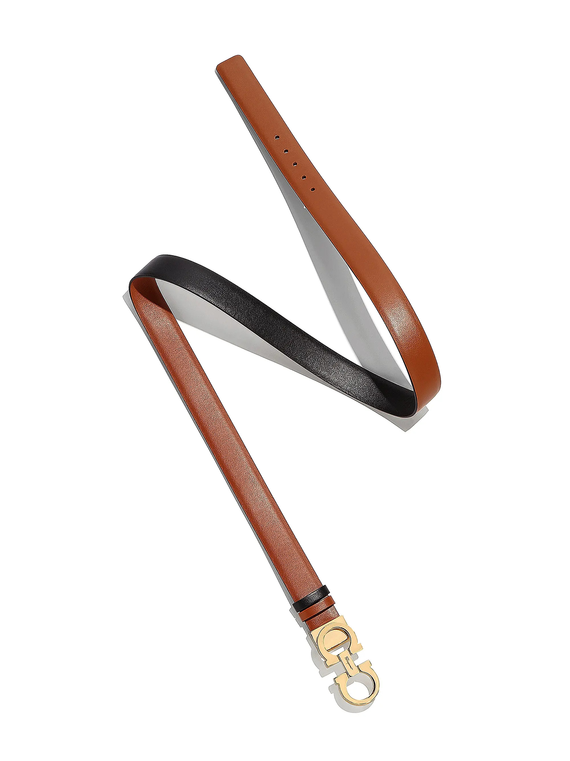 Gancini Buickle Textured Leather Belt | Saks Fifth Avenue