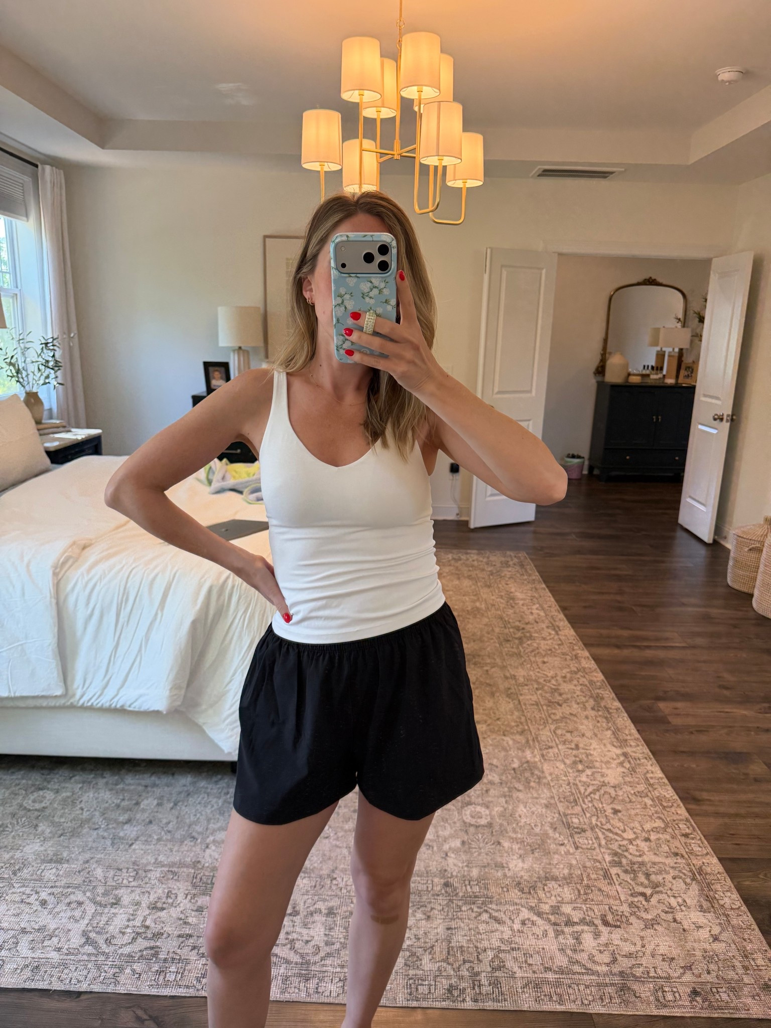 Wearing S in shorts, M in tank 

#LTKxAerie