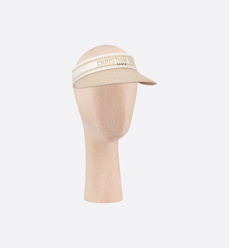 D-Natural Visor Gold-Tone Straw | DIOR | Dior Beauty (US)