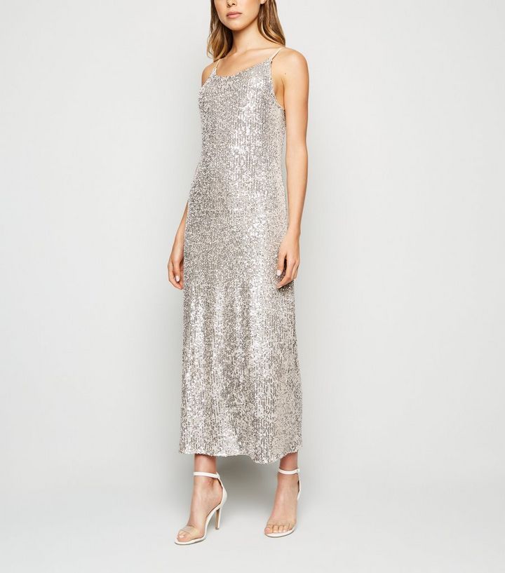 Gold Sequin Embellished Midi Slip Dress
						
						Add to Saved Items
						Remove from Saved I... | New Look (UK)