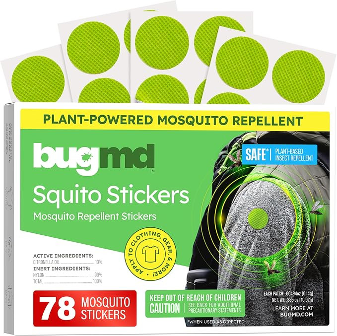 BugMD Squito Stickers - Mosquito Repellent Patches for Adults | Amazon (US)