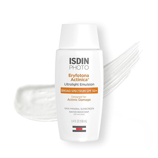 ISDIN Eryfotona Actinica SPF 50+ | Mineral Sunscreen for Face with Zinc Oxide | 100% Mineral UV F... | Amazon (US)