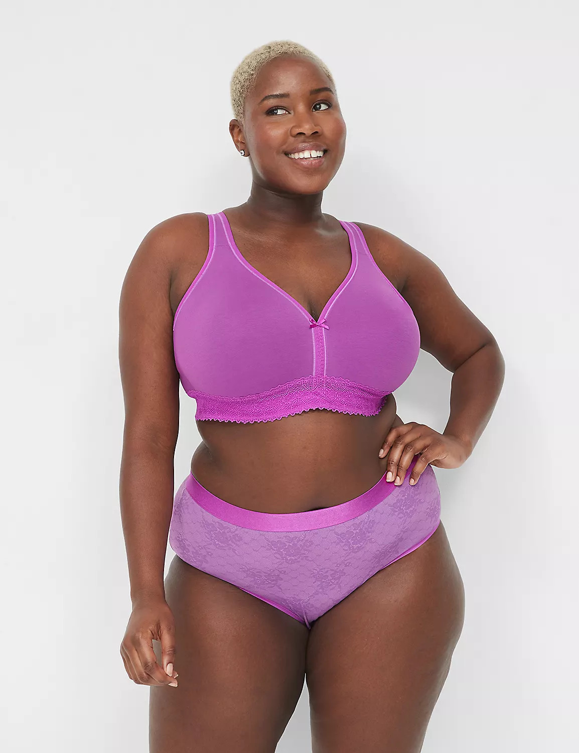 Cotton High-Leg Brief Panty With Wide Waistband | LaneBryant | Lane Bryant (US)
