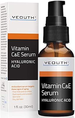 YEOUTH Vitamin C and E Day Serum with Hyaluronic Acid, Anti Aging Skin Care Product/Anti Wrinkle ... | Amazon (US)