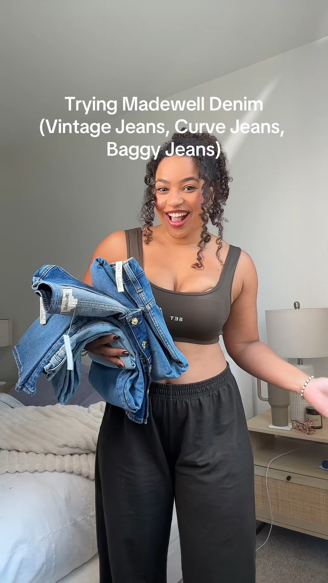 These @madewell denim pieces are such a cute addition to my wardrobe! Size up if you are a midsize or curvy gal like me! #midsizejeans Midsize jeans, outfits for midsize girls, size 10 outfits, madewell baggy straight leg jeans, madewell denim, 90’s vintage straight leg jeans 

#LTKSeasonal #LTKVideo #LTKMidsize