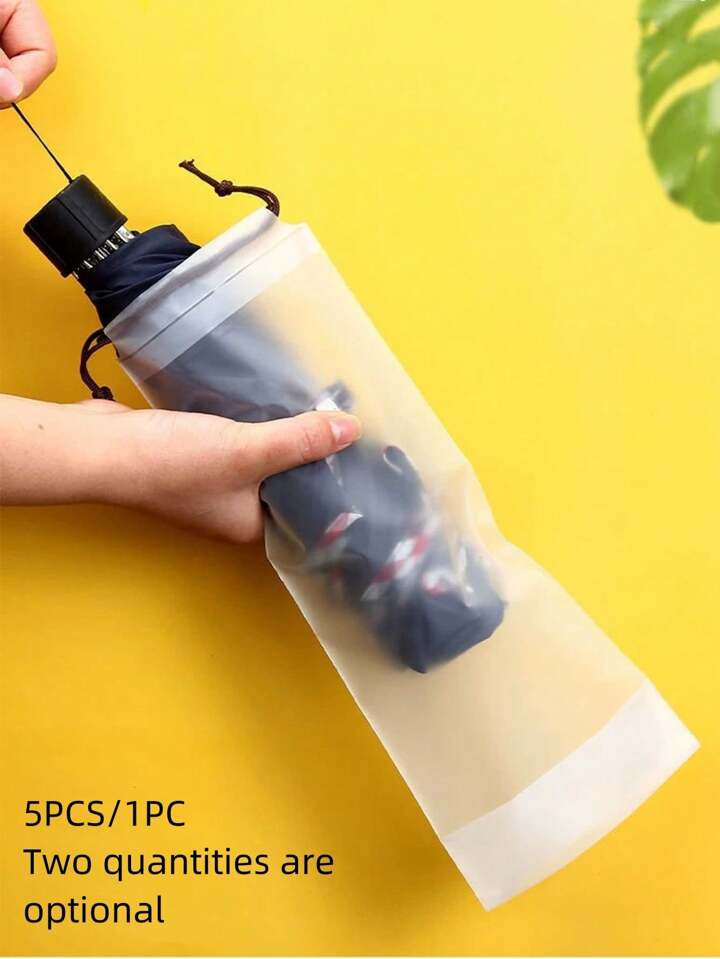 5pcs/1pc Semi-Transparent Drawstring Umbrella Storage Bag | SHEIN