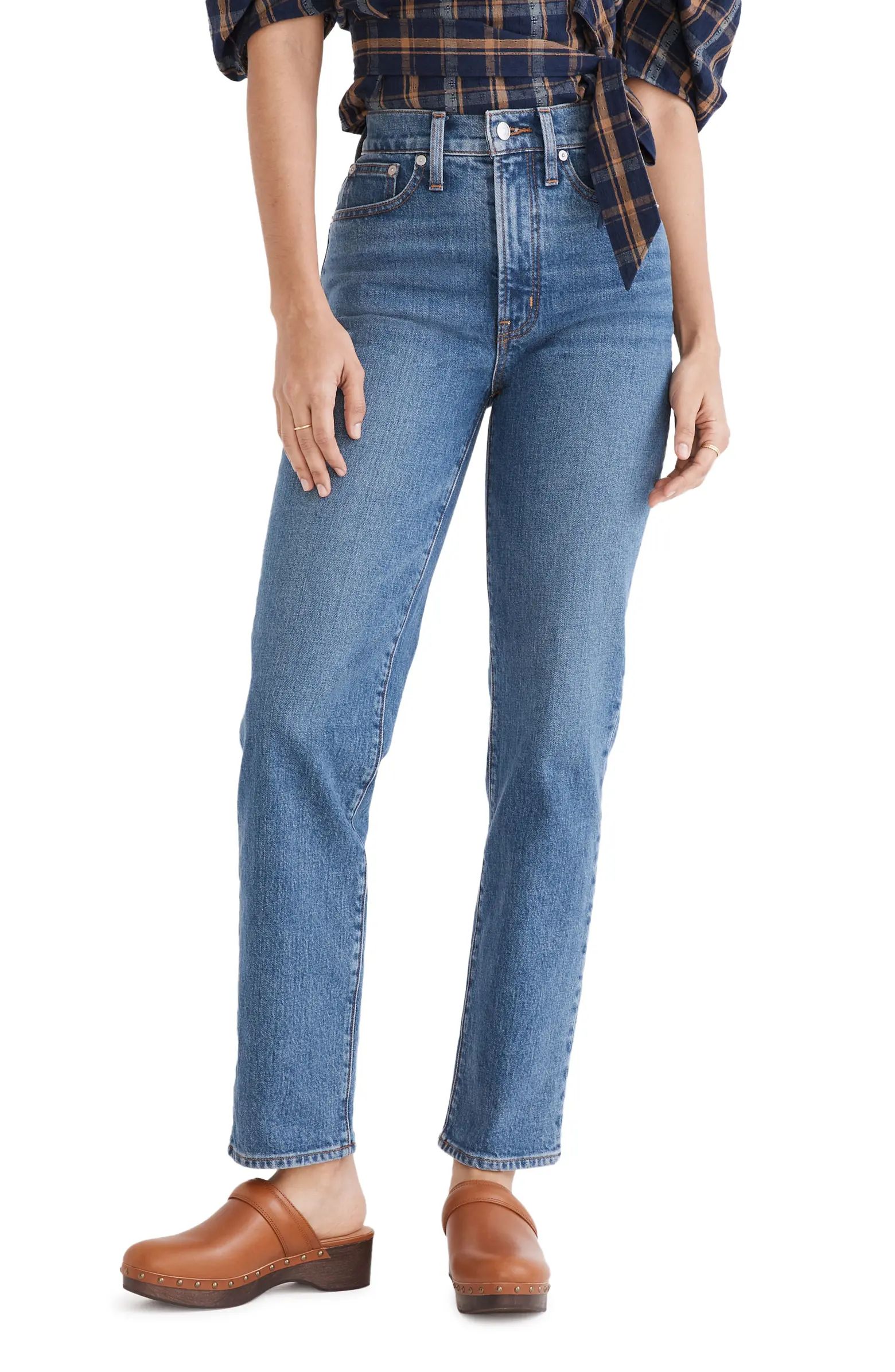 Madewell The Perfect High Waist Straight Leg Jeans | Nordstrom | Nordstrom
