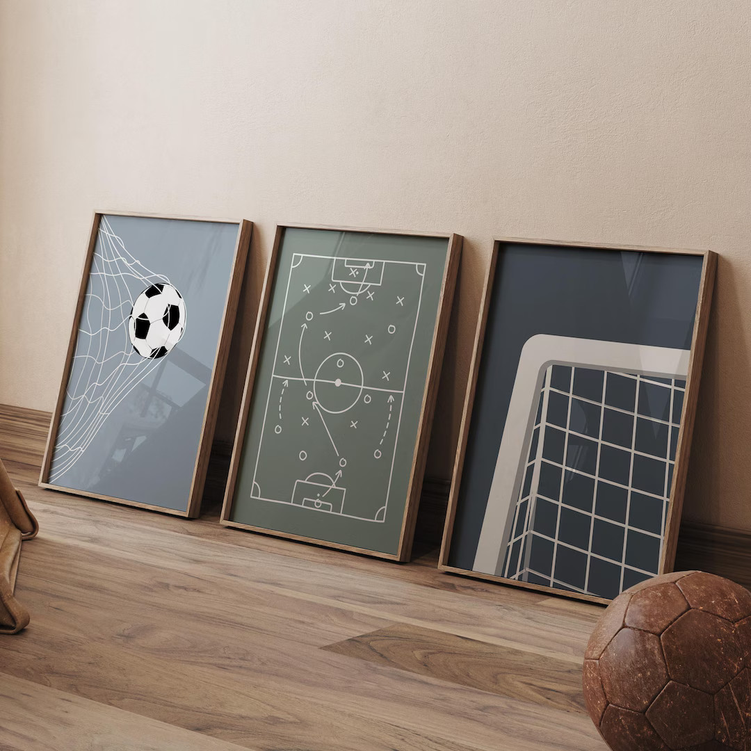 Soccer Wall Art Set of 3: Modern Prints for Boys Room (digital Download) - Etsy | Etsy (US)