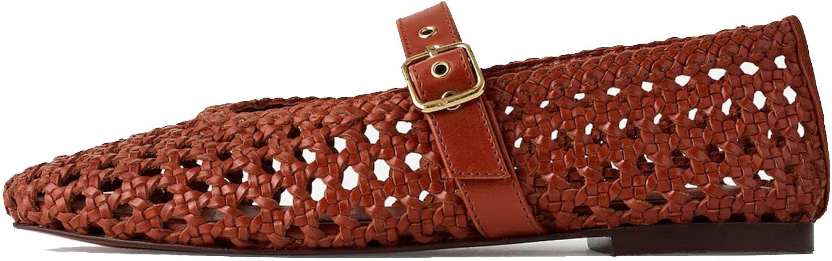 MICIFA Leopard Mesh Ballet Flats for Women Round Toe Mary Jane Buckle Flats Fall Comfortable Casu... | Amazon (US)