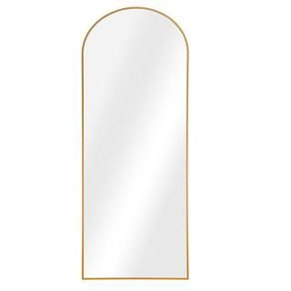 NEUTYPE 28 in. W x 71 in. H Modern Arched Framed Wall Bathroom Vanity Mirror Full Length Wall Mir... | The Home Depot