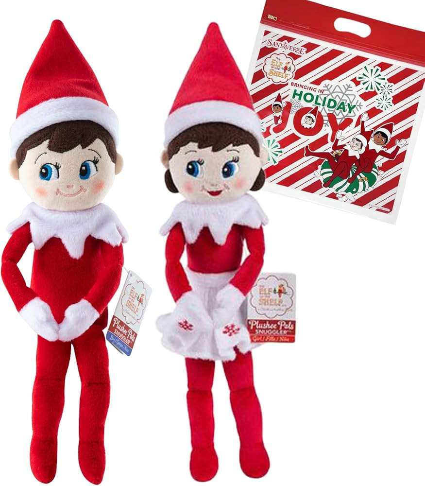 The Elf on the Shelf 12" Plushee Pal® Snuggler Elf Light Girl & Boy | Amazon (US)