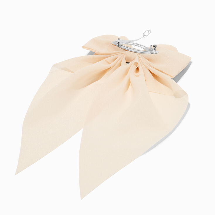Ivory Long Tail Hair Bow Clip | Claire's (UK)