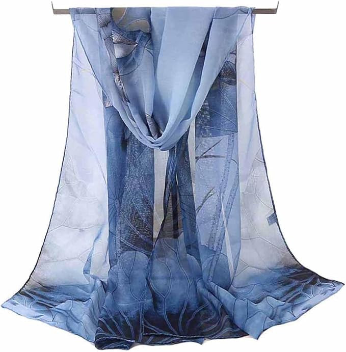 Xyueanlo Women's Chiffon Scarf Lightweight Scarves Fashion Elegant Floral Print Scarfs Shawls | Amazon (US)