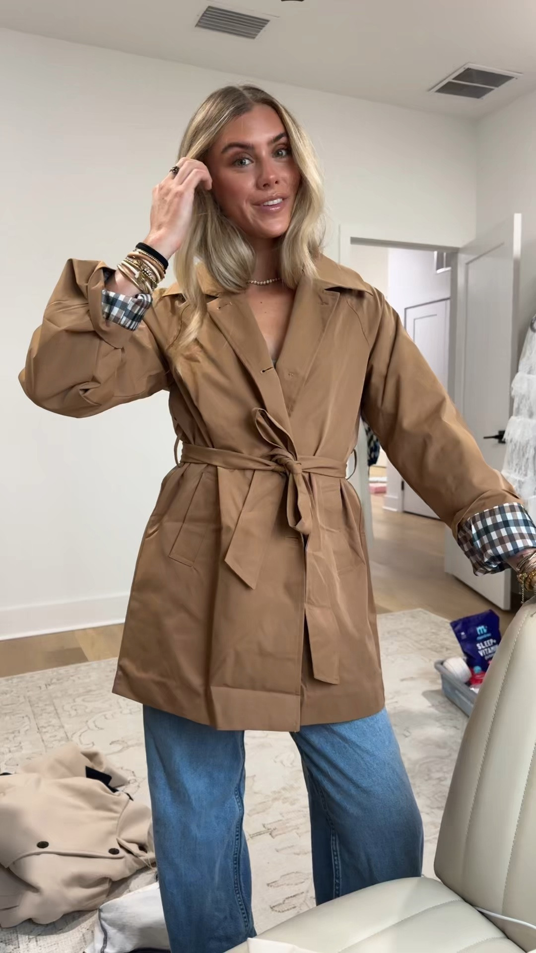 This trench coat jacket is from TikTok shop size small (https://www.tiktok.com/t/ZP9kHqxd4JK9y-qecwC/). I linked similar Amazon trench coat options.

#LTKootd #LTKSeasonal #LTKSaleAlert