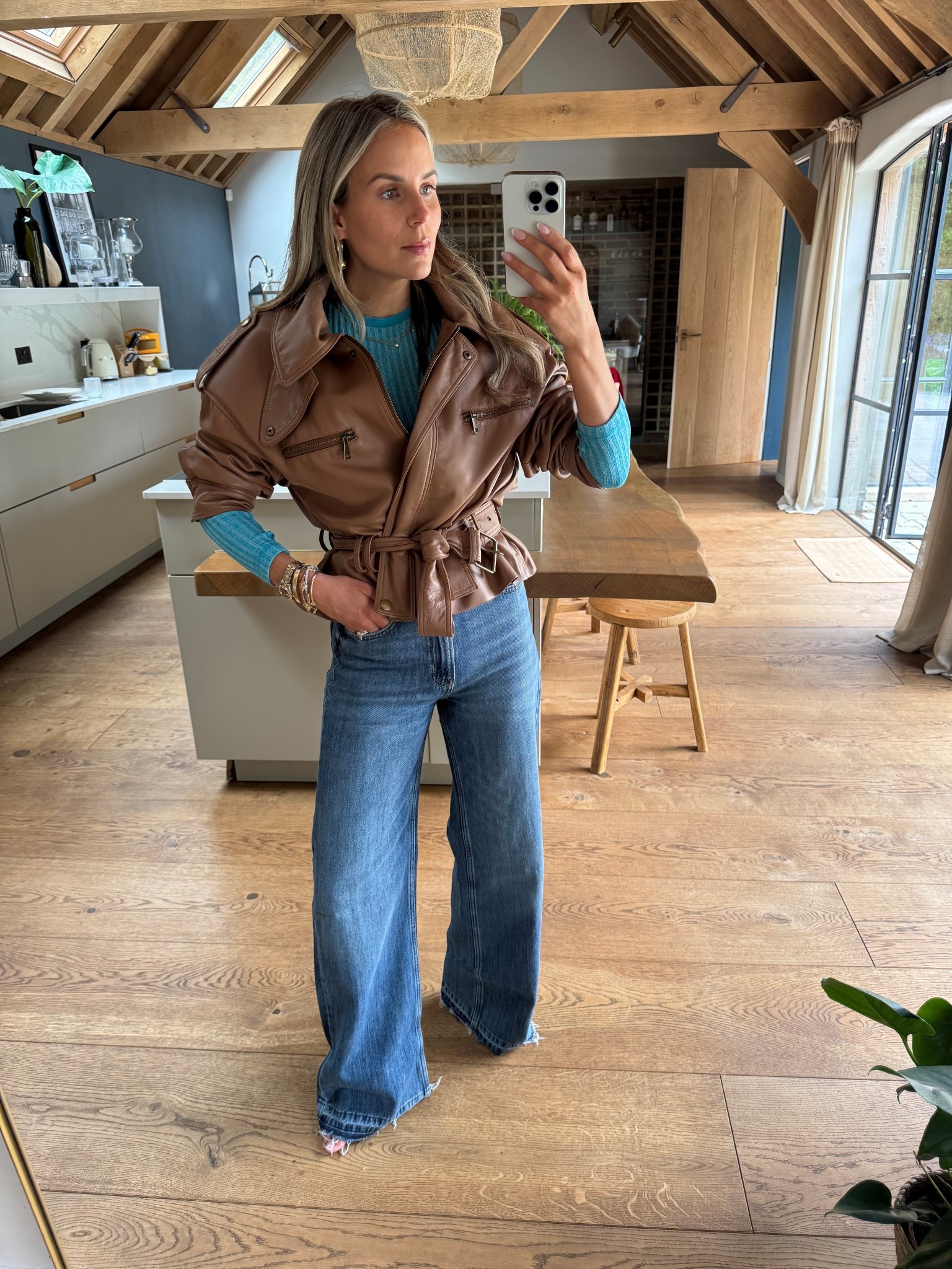 Blue and brown is is a favourite for this mid season 🩵🤎 Took a size S in the jacket and my normal size in the jeans 

#LTKstyletip #LTKuk #LTKautumn