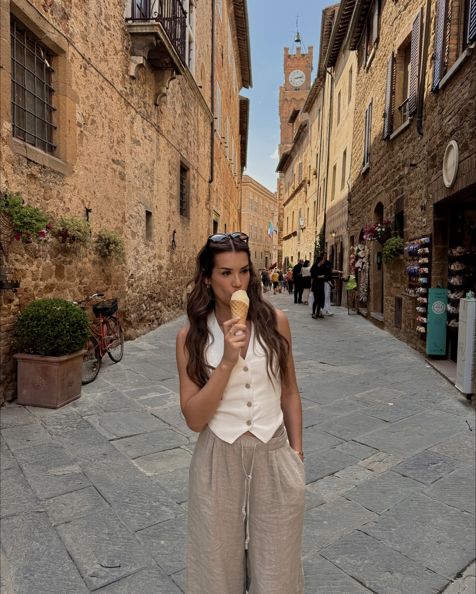 Vest and linen pants for the cutest European summer fit 🤌  #traveloutfit #europeansummer

#LTKTravel #LTKStyleTip
