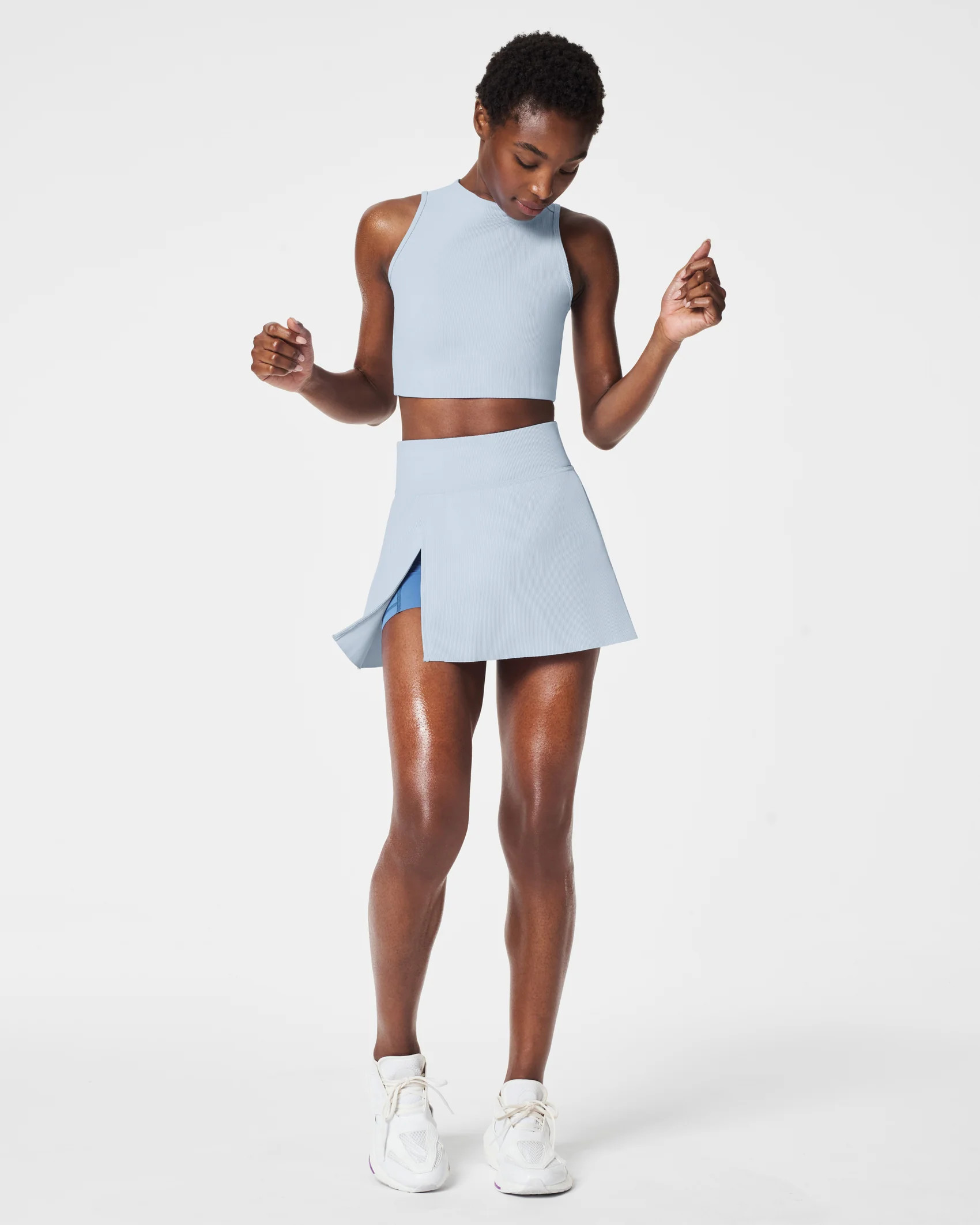 Contour Rib Front Slit Skort, 14 | Spanx