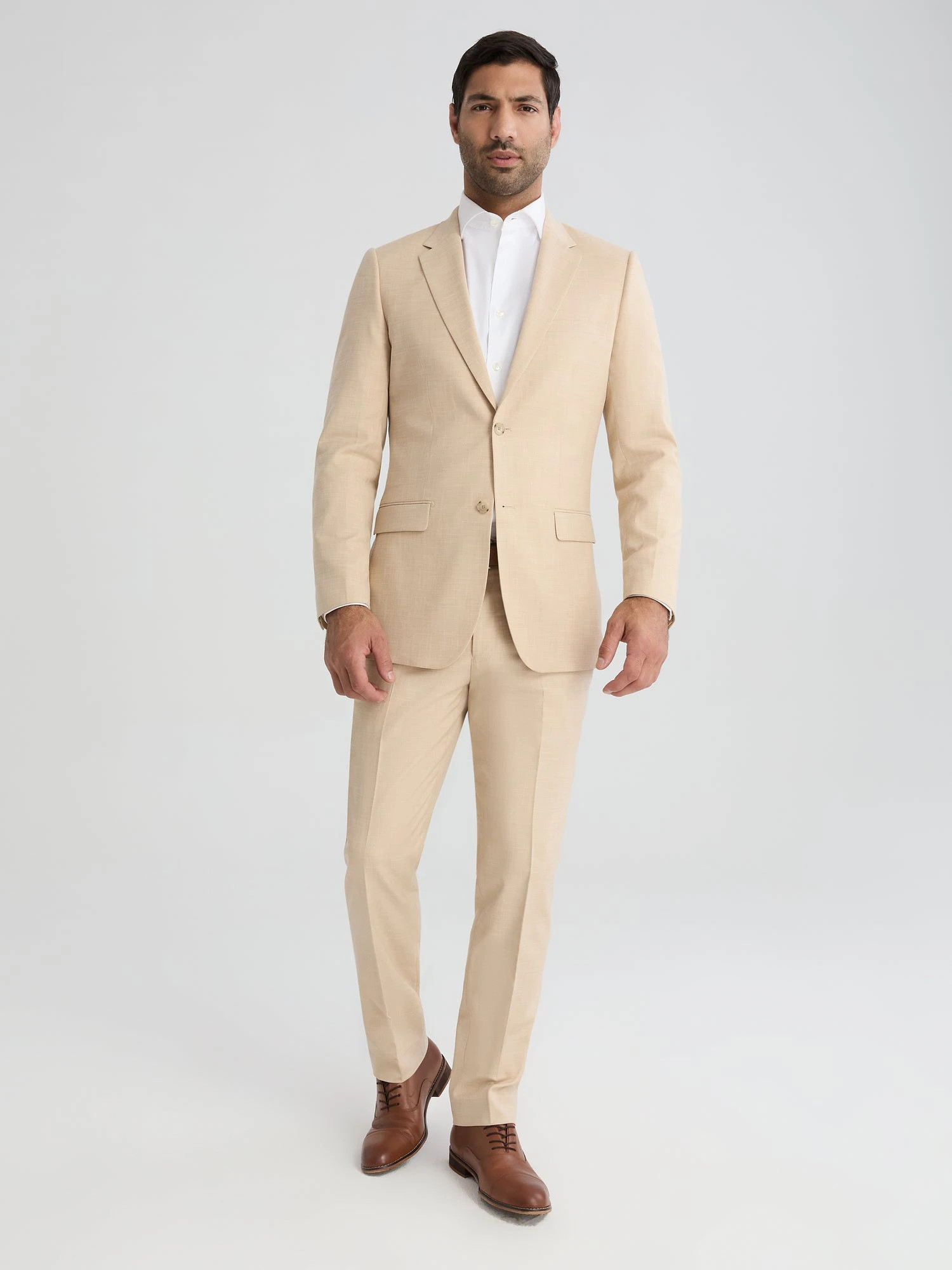 Men’s Linen-Look Sand Suit Jacket | Sand Blazer for Men | SuitShop | SuitShop