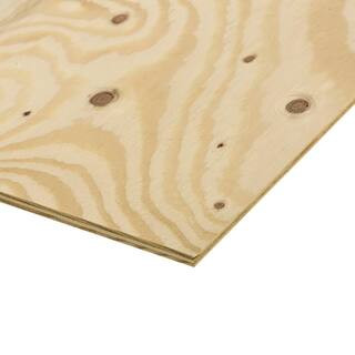 3/4 in. x 4 ft. x 8 ft. Ground Contact Pressure Treated Pine Performance Rated Sheathing Plywood | The Home Depot