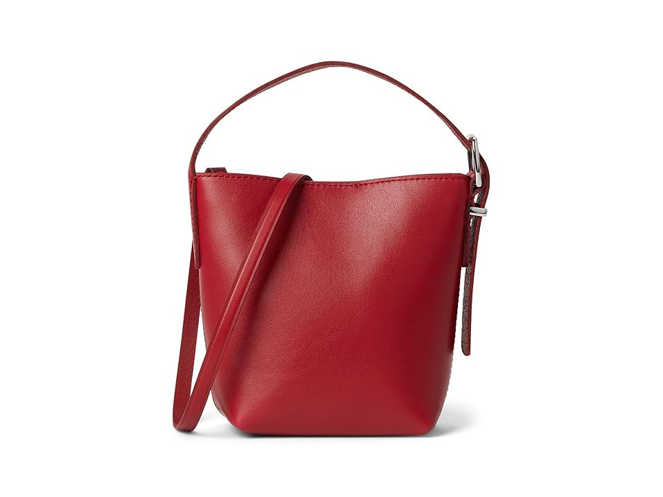 Madewell Essentials Micro Bucket Backpack Women's Bags Bright Ember, Cotton/Leather/Nappa | Zappos