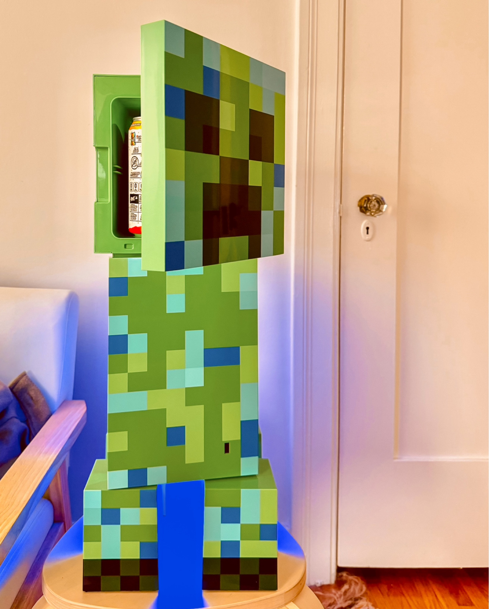 #ad The cutest Minecraft Creeper mini fridg. Grab a new home for your favorite drinks at @Target #Target #TargetPartner“