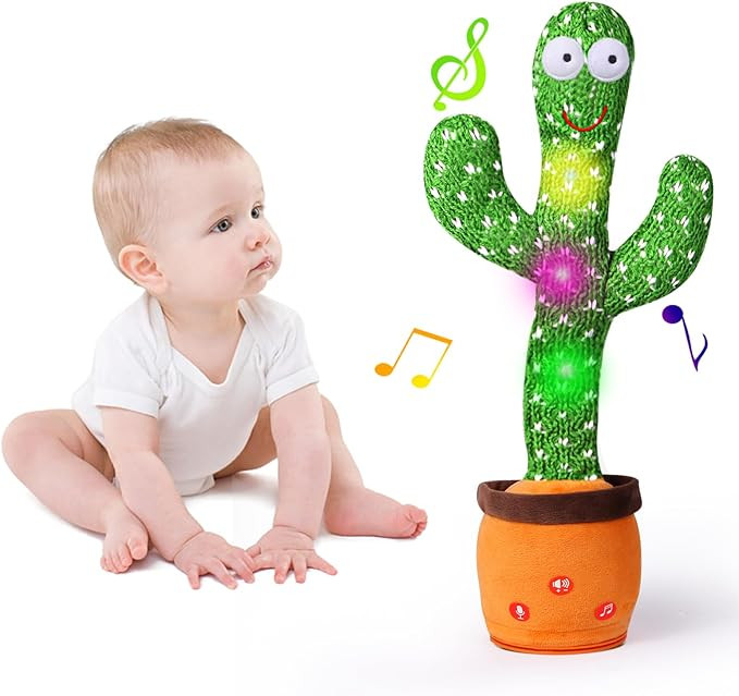 Talking Cactus Toy for Toddler Babies,Dancing Singing Repeating Mimicking Baby Toys for 1 2 Year ... | Amazon (US)