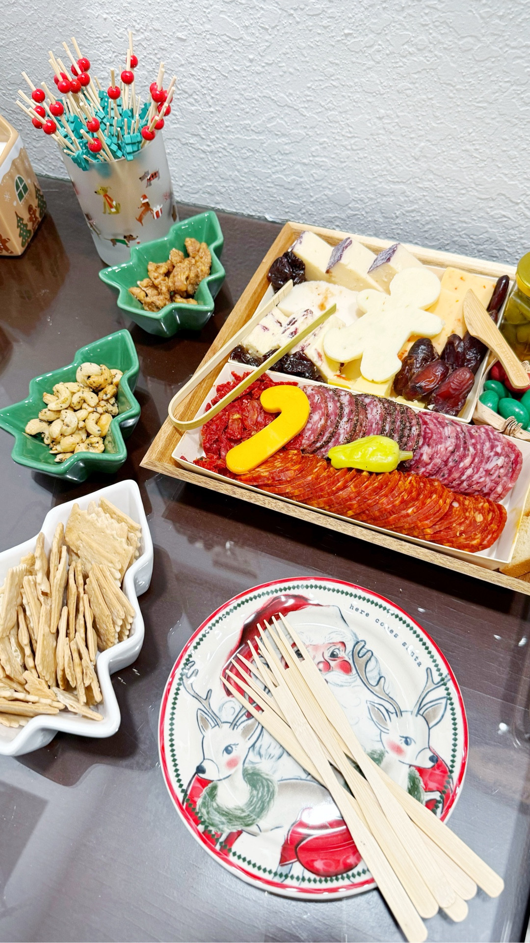 Working mom of 2 looking for ways to make hosting easier: Boarderie charcuterie board!

These are assembled and delivered straight to your door. I only had to open the packaging and cut open a few bags with the nuts and crackers. The board had a spot for everything and I only put some items into other containers simply because I had so many cute Christmas ones that I wanted to use this year!

The board included wooden utensils for cutting an serving. They have the CUTEST board for New Year’s Eve available right now. Make your celebration easier by ordering this or impress your host by showing up with this beautiful board instead of just another bottle of wine 🍷 thank me later for this rec 😉 

Hosting ideas l New Year’s Eve party ideas l  hostess gift idea l charcuterie board inspo l party appetizer ideas 

#LTKfoodie