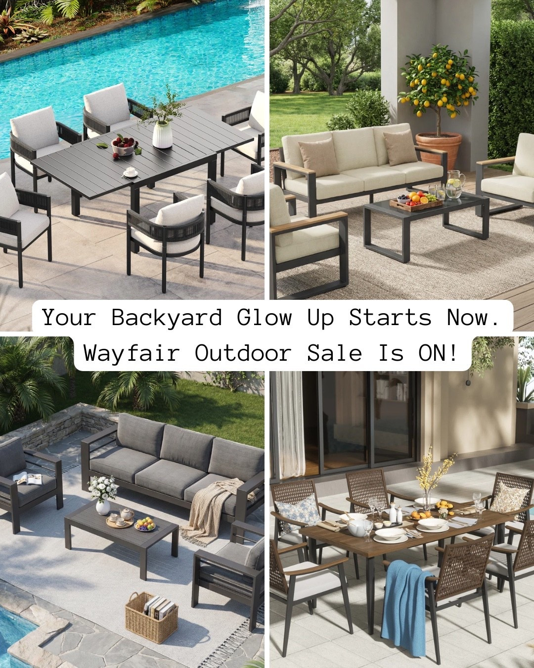 Wayfair is having a major outdoor sale and I found the BEST patio furniture and tables — all under $1000 🙌

#Wayfair #WayfairFinds #LTKHome #PatioSeason #OutdoorLiving #BackyardInspo #OutdoorFurniture #SummerHome #HomeDecorFinds #OutdoorStyle #PatioDecor #BackyardGoals #HomeInspo #LTKSaleAlert #OutdoorEntertaining

#LTKSeasonal #LTKHome #LTKSaleAlert