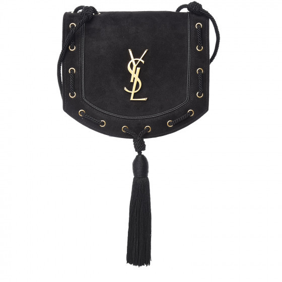 SAINT LAURENT

Suede Medium Monogram Fetish Satchel Black | Fashionphile