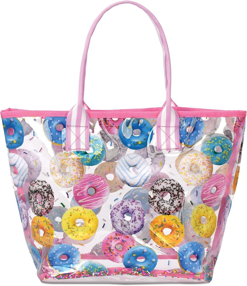 iscream Fun Print Clear Double Handle Travel and Shopping Tote Bag Collection | Amazon (US)