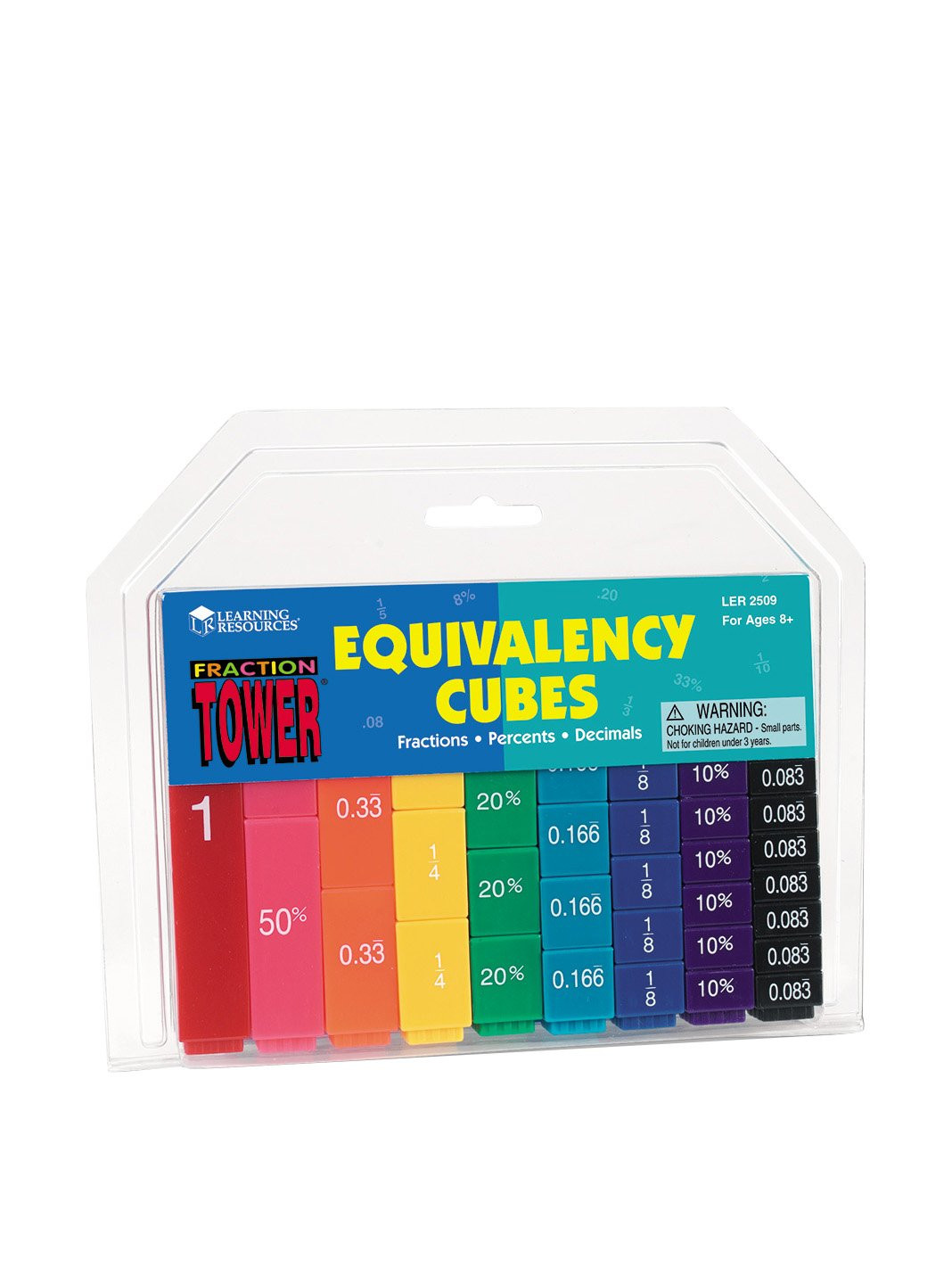 Learning Resources Fraction Tower Equivalency Cubes - 51 Pieces, Ages 6+ Math Learning Toys for K... | Amazon (US)