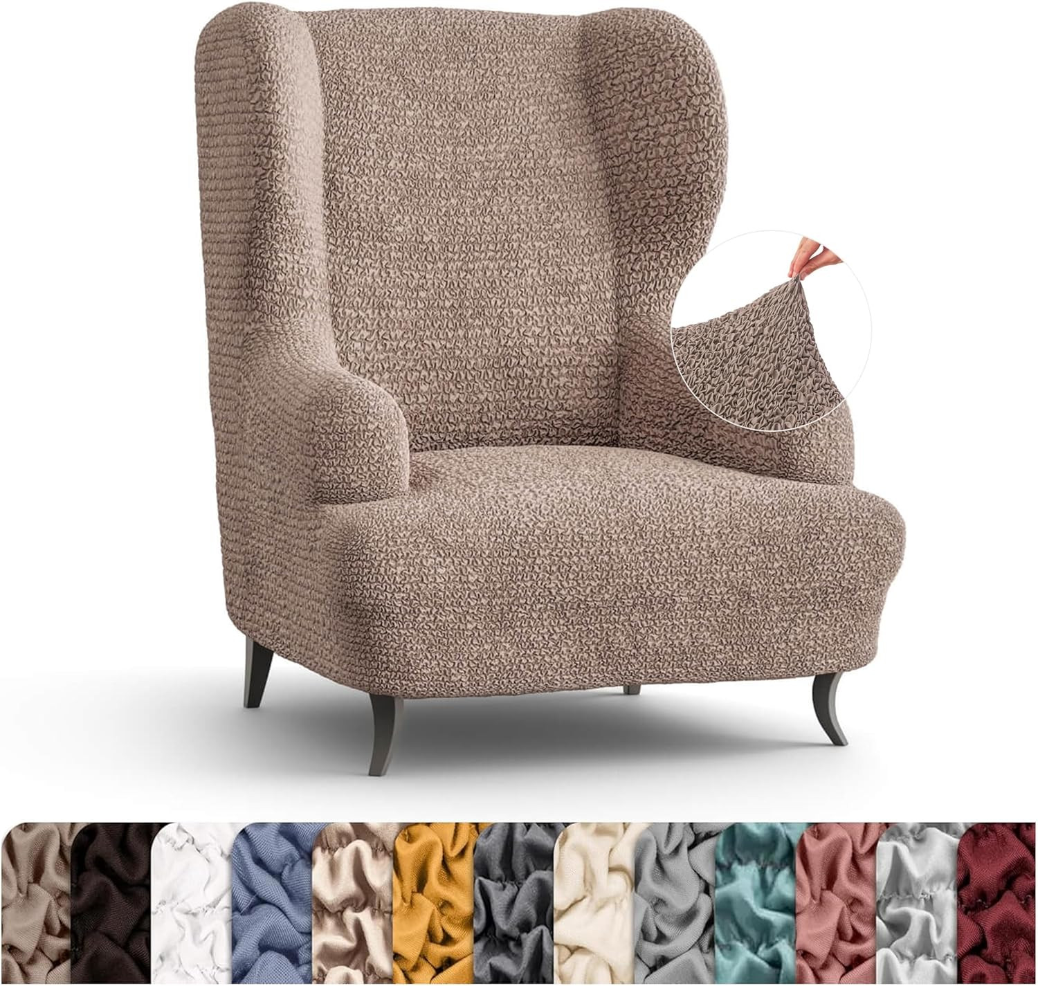 PAULATO BY GA.I.CO. Wingback Chair Cover - Armchair Wing Tub Armchair Slipcover - Polyester Fabri... | Amazon (CA)