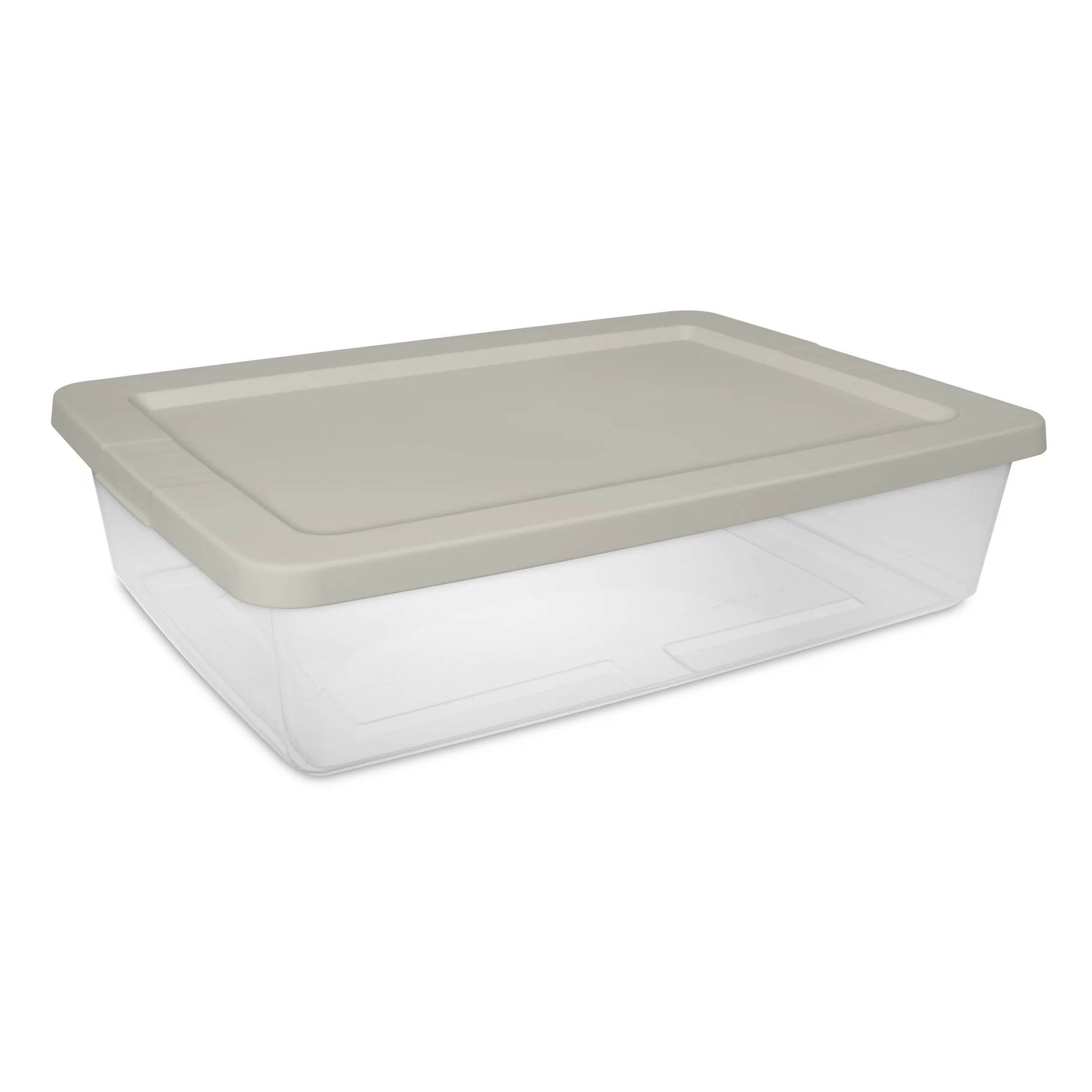 Sterilite 28 Qt. Storage Box Plastic Adult, Grey Pumice | Walmart (US)