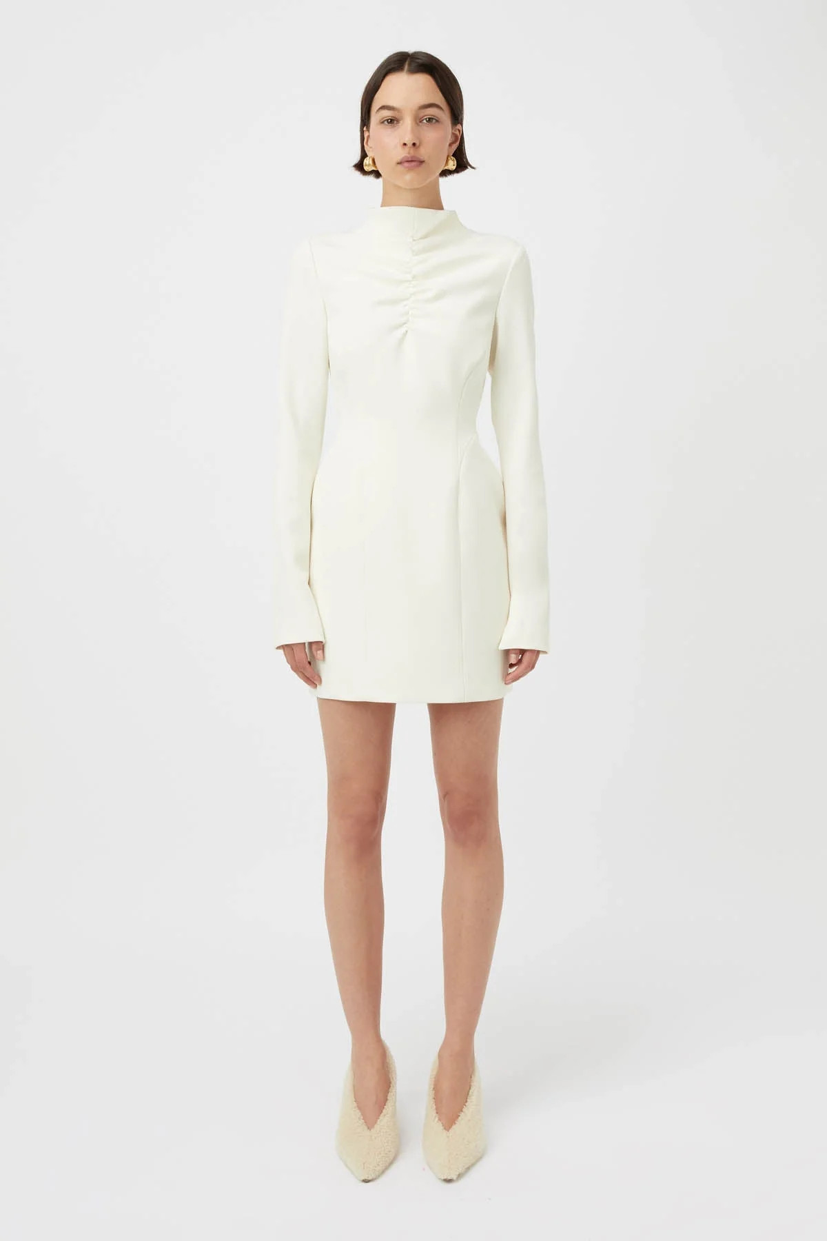 Portico Long Sleeve Mini Dress in Cream - CAMILLA AND MARC® C&M | CAMILLA AND MARC (ANZ)