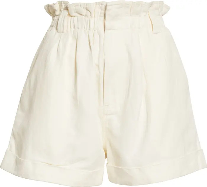 Apiece Apart Son Vida Paperbag Waist Linen & Organic Cotton Shorts | Nordstrom | Nordstrom