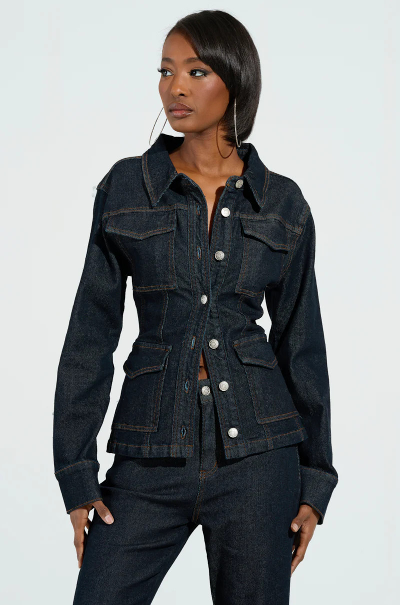 EVERYDAY LIVIN' DENIM BUTTON DOWN SHIRT | AKIRA